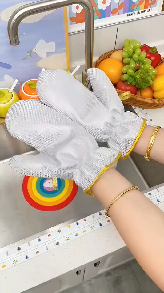 Steel Wire Dishwashing Gloves – Waterproof, Durable, Multi-Functional Kitchen Cleaning Gloves